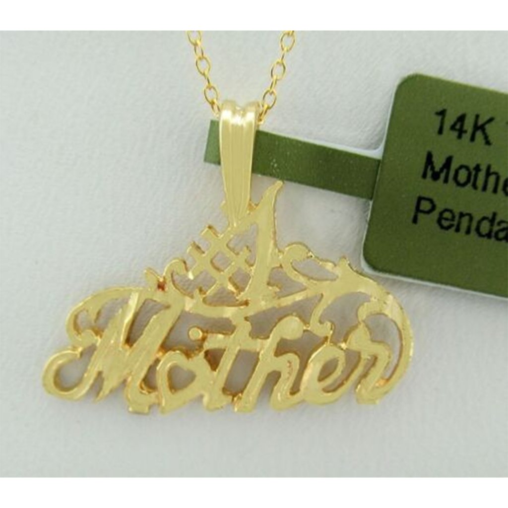 1 Mother Pendant Necklace 14k Yellow Gold